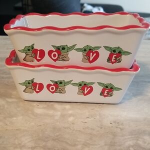Disney Baby Yoda LOVE Ceramic Loaf Pans